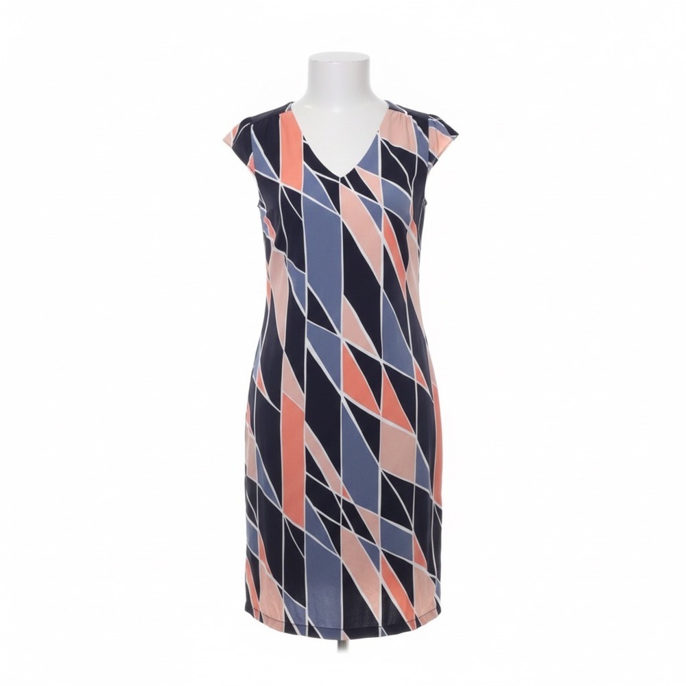Banana Republic Sheath Dress 2 Geo‎ Print Modern Mod Business Work Career
